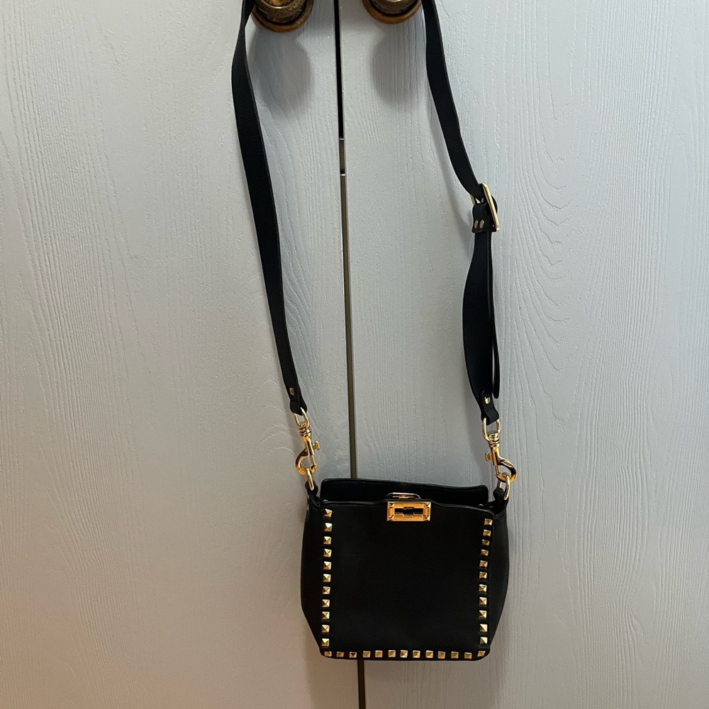 Navy Studded Crossbody Bag